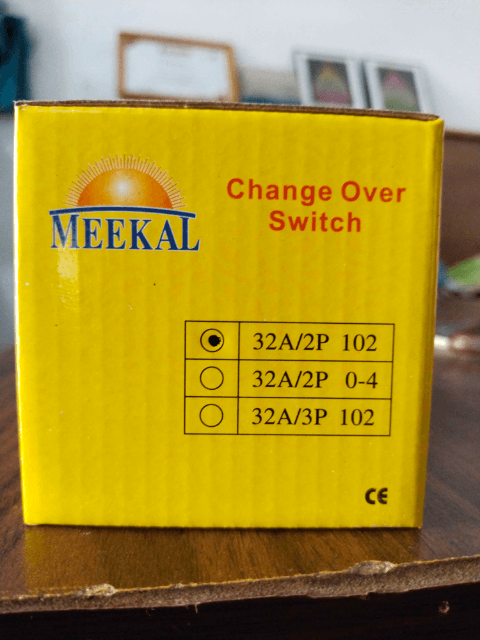 Meekal Change Over Switch 32A/2p 102